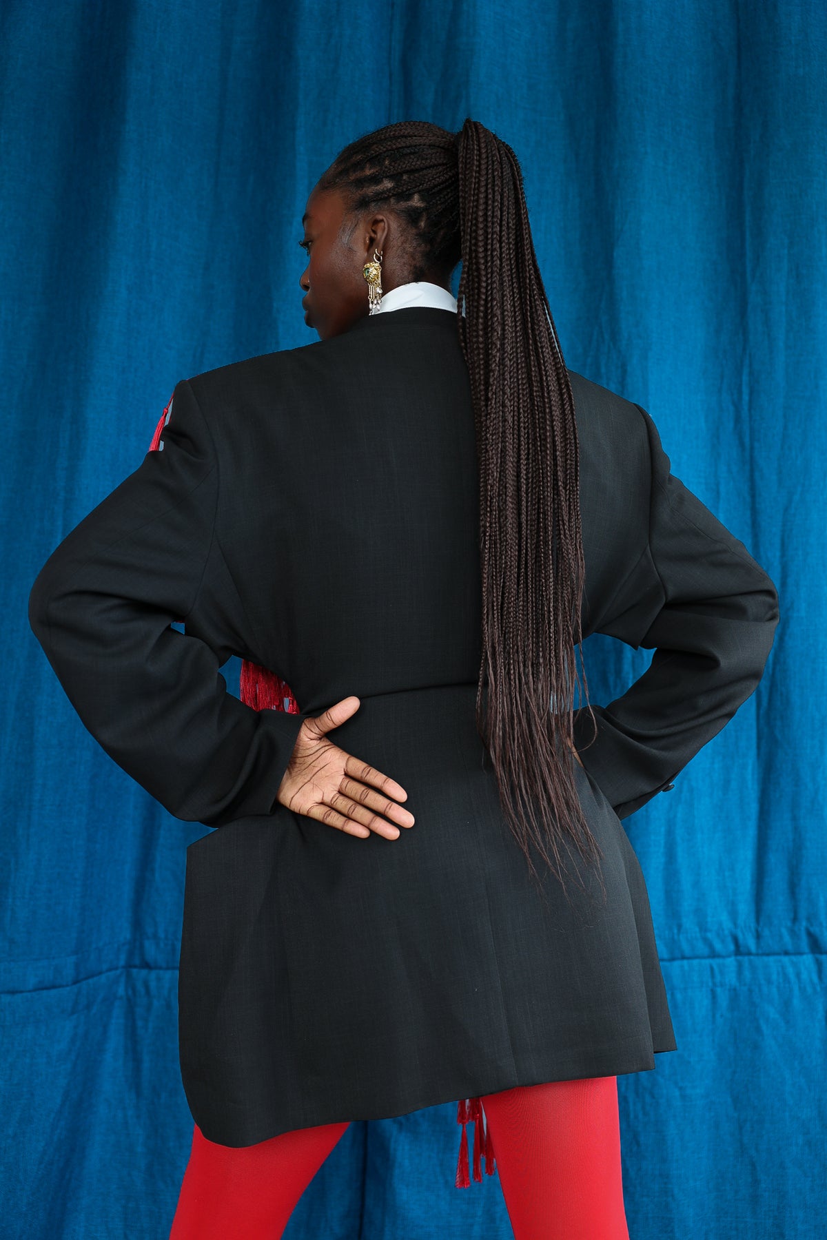VEX Tassel blazer dress