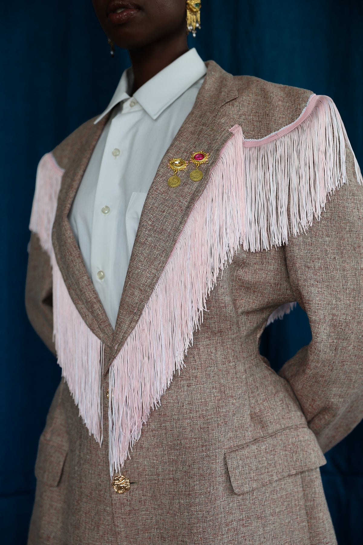 VANA fringe blazer.
