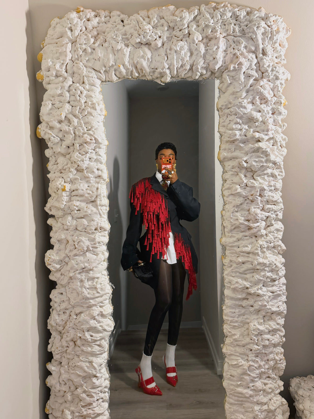 VEX Tassel blazer dress