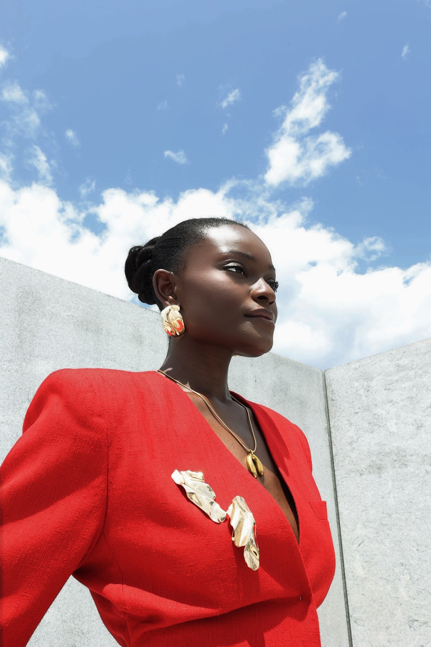 Ruby mini skirt suit set